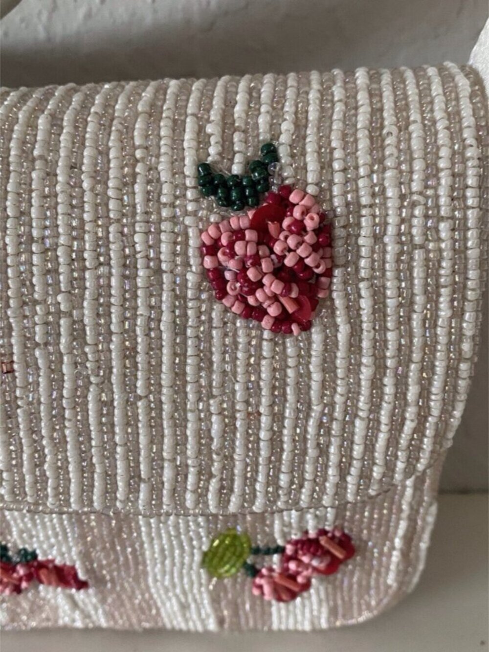 Handcrafted in India Strawberry Margarita Martini Beaded Bag W/Charm Viral‎ NEW - Picture 12 of 16